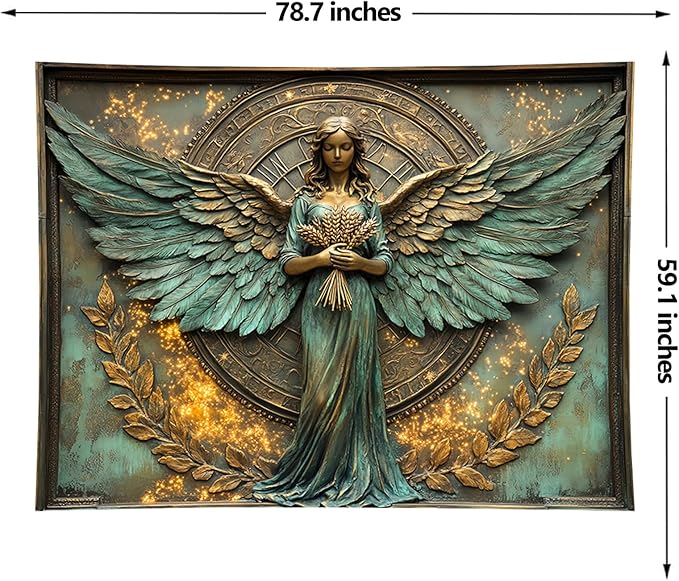 Liuzhouzai Vintage Zodiac Virgo Tapestry Wall Hanging Astrology Home Decoration Aesthetics Suitable for Bedroom Living Room Dormitory Office Wall Decor 80x60 Inches