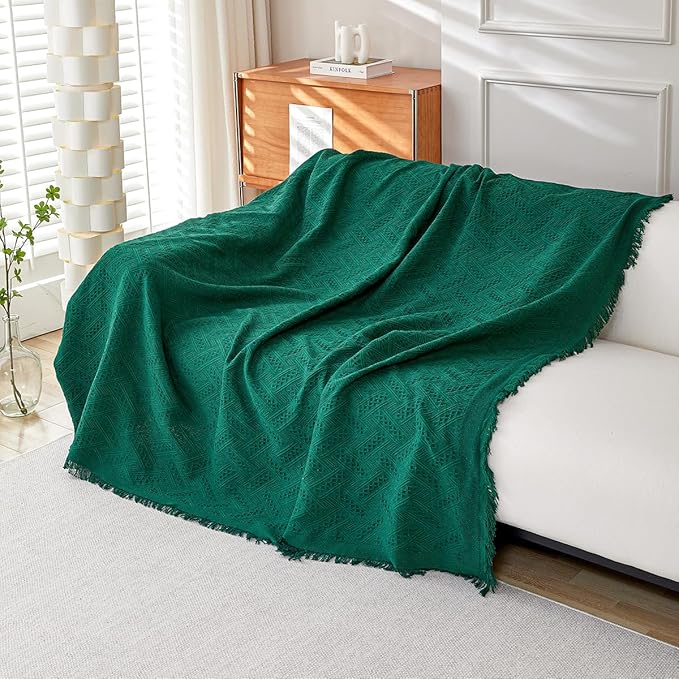 AIVIA Armless Loveseat Cover Sheet Blanket, Anti Slip Throw Cushion Covers for 2 Seater Armless Couches, Love-Seat Furniture Decor Slipcovers Protector for Dogs Cats (71” x 91” Blackish Green)