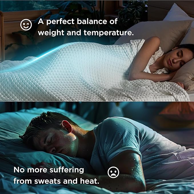 Bedsure Cooling Cotton Waffle Queen Size Blanket - Lightweight Summer Blanket of Rayon Derived from Bamboo for Hot Sleepers, Luxury Throws for Bed, Couch and Sofa, Forest Green, 90x90 Inches