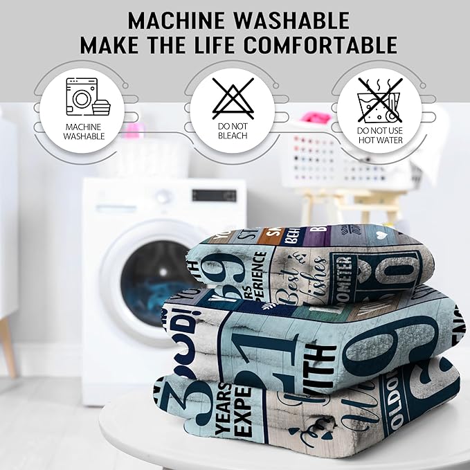 60th Birthday Gifts for Men Women, 60th Birthday Gift Ideas, Milestone 60th Birthday Decorations, Funny 60 Years Old Gift for Husband Wife Him Her Dad Mom, 60th Birthday Gifts Throw Blanket 50" x 60"