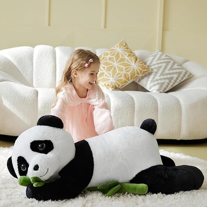 IKASA Giant Panda Stuffed Animal Plush Toy,Big Large Jumbo Soft Toys,30" Huge Size Cute Fluffy Plushy Fat Oversized Plushie,Gifts for Kids