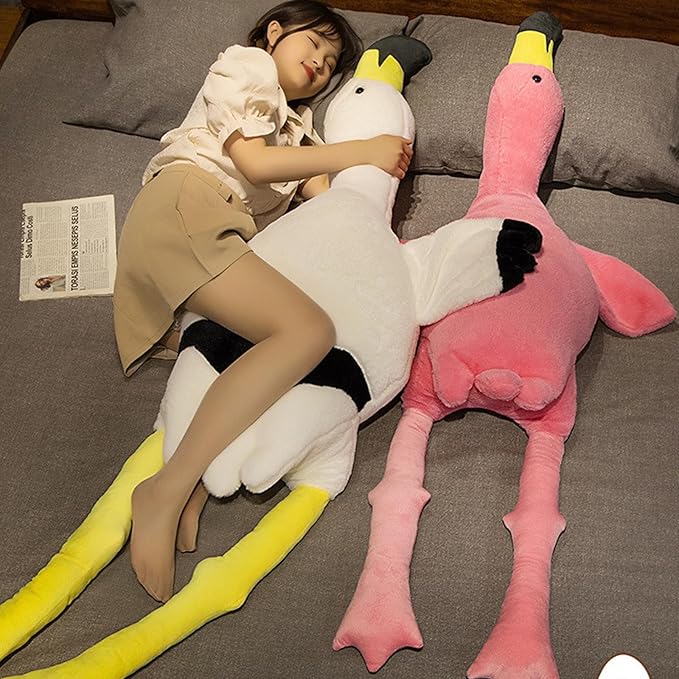 TZMAPU Giant Pink Flamingo Plush Pillow & Soft Doll - 63" Gift for Kids & Adults(Pink 63inch)