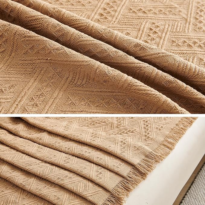 AIVIA Armless Loveseat Cover Sheet Blanket, Reversible Anti Slip Throw Cushion for 2 Seater Arm Less Couches, Recliner Sofa Furniture Decor Slipcovers Protector for Dogs Cats Pets (71”x91” Khaki)