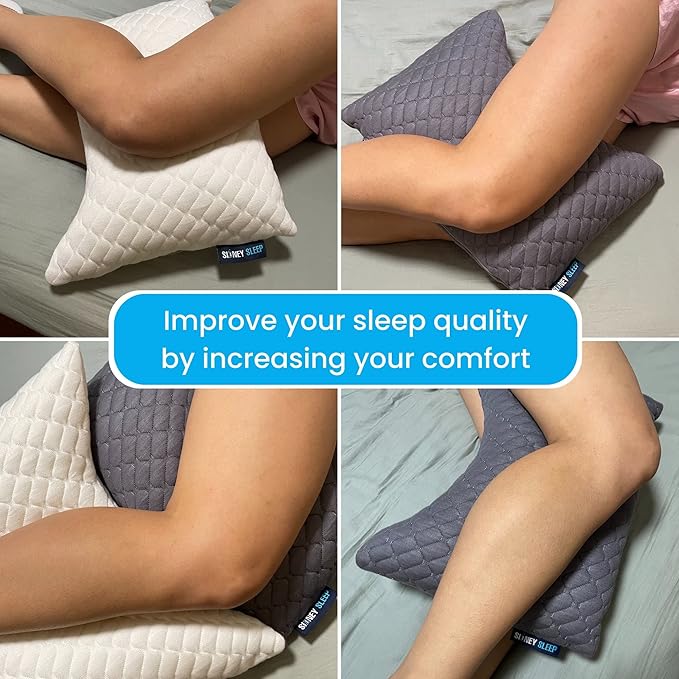 Sidney Sleep Mini Travel Size Neck Pillow - Knee, Back Lumbar and Support - Small Curved Pillow - 14 x 19 Inches - Adjustable Loft - Washable - Drawstring Backpack Included