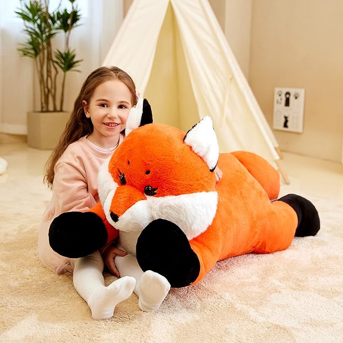 IKASA Giant Fox Stuffed Animal Plush Toy, 30 inches Large Big Jumbo Soft Toys for Kids Girls Boys Girlfriend
