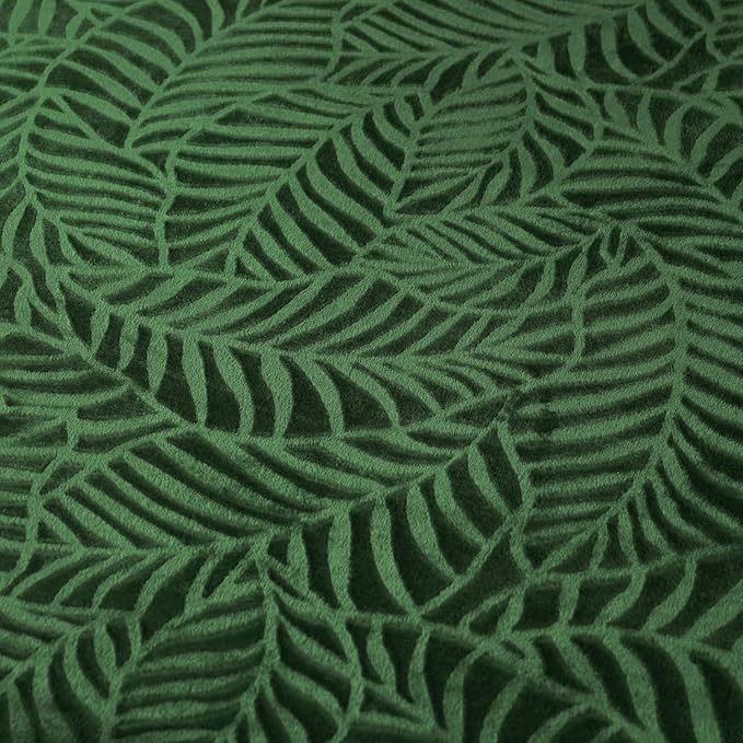 SOCHOW Super Soft Flannel Fleece Throw Blanket, Lightweight Cozy Warm Leaves Textured Plush Blanket for Bed Couch Sofa, 60 x 80 Inches, Olive Green