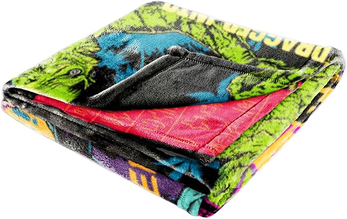 Universal Monsters Mashup Plush Throw Blanket - Measures 50 x 70 Inches, Super Soft Lightweight Bedding with Frankenstein, Dracula and The Mummy