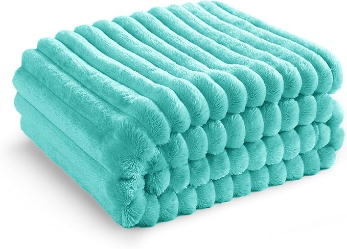 Bedsure Blue Twin XL Blanket for Bed - GentleSoft Cozy Soft Blankets for Women, Cute Small Fleece Throws for Girls, Birthday Gifts for Women, Mothers Day Decor Gifts for Mom, Blue Fog, 66x90 Inches