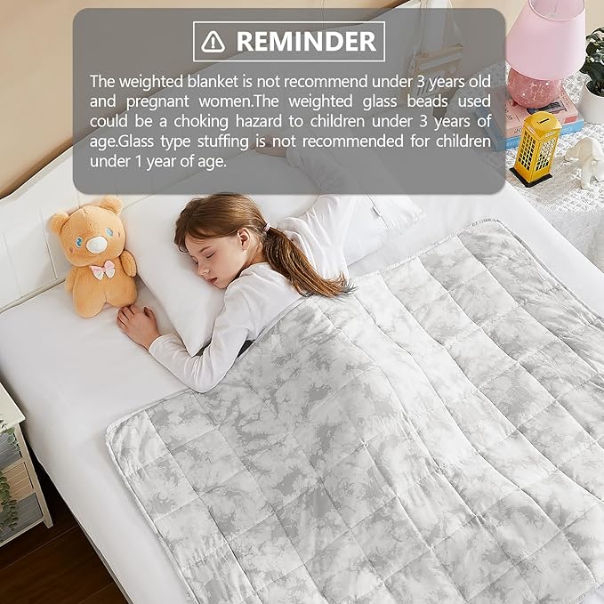 L'AGRATY Weighted Blanket - 36"x48" 3lbs Weighted Blanket Microfiber Material with Glass Beads Small Blanket for All-Season Summer Fall Winter Soft Thick Blanket