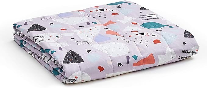 YnM Weighted Blanket,Heavy 100 Percent Oeko-Tex Certified Cotton Material, Bed Blanket for One Person of 140lbs, Ideal for Queen/King Bed (60x80 Inches, 15 Pounds, Terrazzo)
