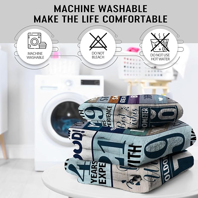 70th Birthday Gifts for Men Women, 70th Birthday Gift Ideas, Milestone 70th Birthday Decorations, Funny 70 Years Old Gift for Husband Wife Him Her Dad Mom, 70th Birthday Gifts Throw Blanket 50" x 60"