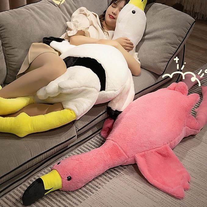 Giant Flamingo Plush Toy 71” Pink Flamingos Plush Pillow Plush Doll Toy Gift for Kids and Adults(Pink 71inch)