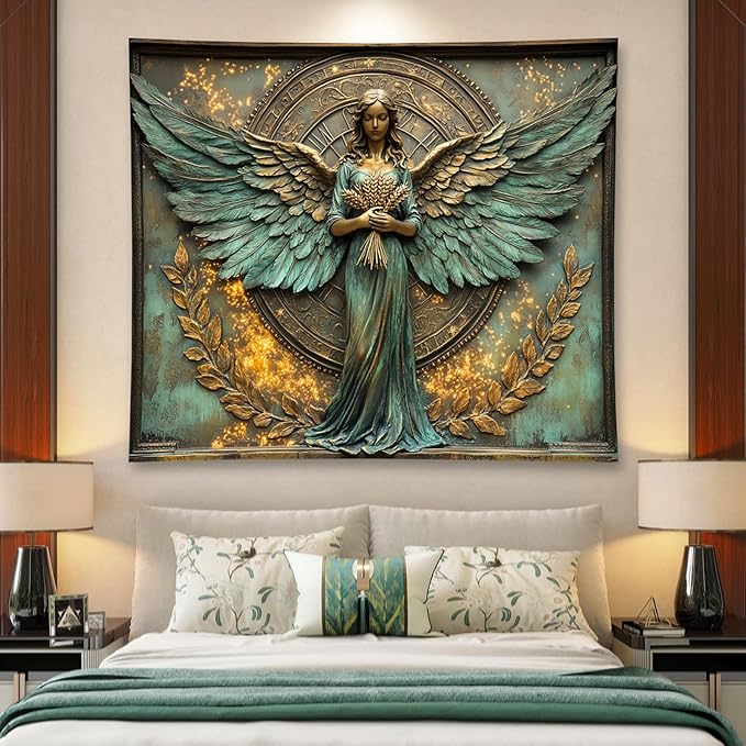 Liuzhouzai Vintage Zodiac Virgo Tapestry Wall Hanging Astrology Home Decoration Aesthetics Suitable for Bedroom Living Room Dormitory Office Wall Decor 60x50 Inches