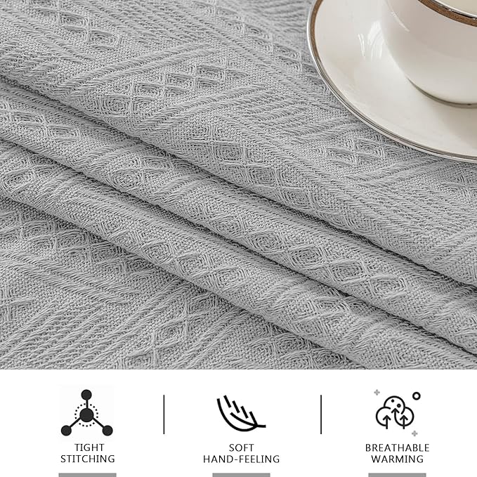 MEETSKY Couch Cover Sofa Covers for 3 Cushion Couch Sofa Slipcovers for Most Shape Sofas Cover Protector Washable Soft Fabric Throw Couch Cover for Living Room(XX-Large: 91" x 134", Light Grey)