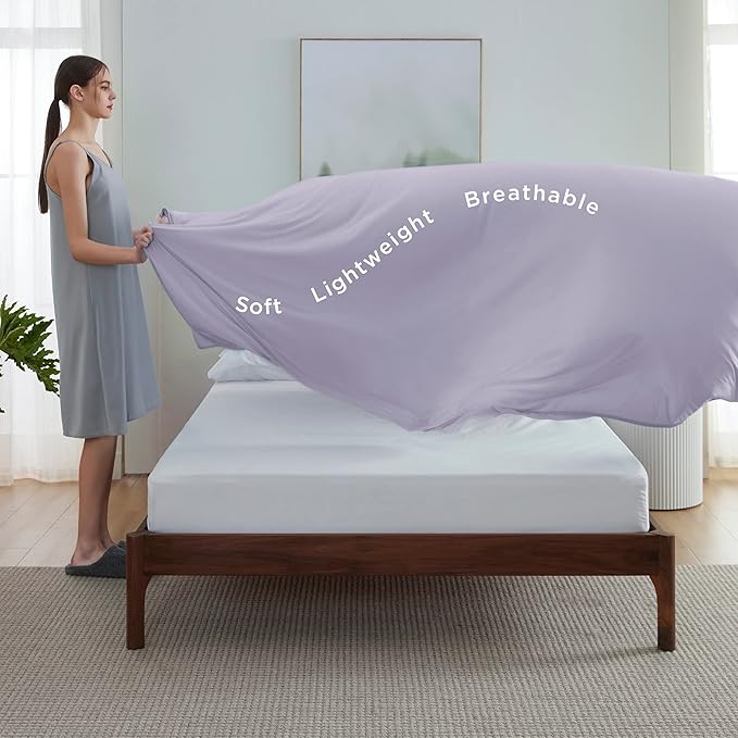 Bedsure Purple Cooling Blanket for Hot Sleepers - Summer Cold Throw Blanket for Bed, Arc-Chill Lightweight Summer Bedding, Cool Thin Ice Cold Cooled Throws with Rayon Derived from Bamboo, 50x70