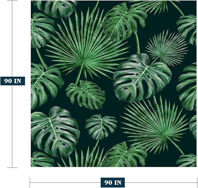 YeeJu Tropical Throw Blanket Queen Size Green Plant Leaf Floral Blanket for Bed Couch Soft Cozy Fuzzy Plush Fleece Blankets Large Big Decorative Cute Spring Summer Decor Gift Blanket 90x90