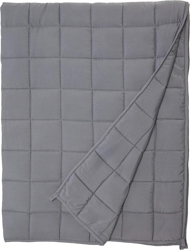 Waowoo Adult Weighted Blanket Queen Size (15lbs 60"x80") Heavy Blanket with Premium Glass Beads, (Dark Grey