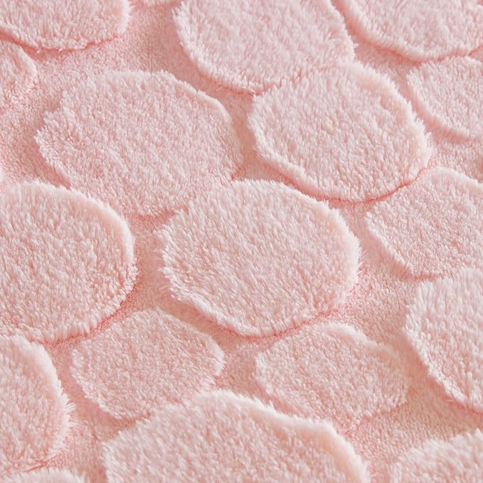 50x70 Inches Ultra-Soft Fuzzy Faux Fur Plush Throw Blanket - Thick, Warm Sherpa for Couch, Sofa, Bedroom, Camping - Decorative Blanket for Cozy Warmth, 680 GSM Cloud Light Pink