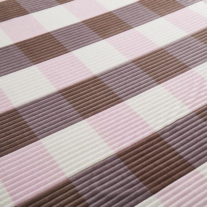 PU MEI Sherpa Blanket Twin Plaid Thick Bed Blanket, 60”*80” Super Soft Flannel Fuzzy Fleece Reversible Velvet Plush Warm Blanket for Couch(Pink Check, 60"*80")