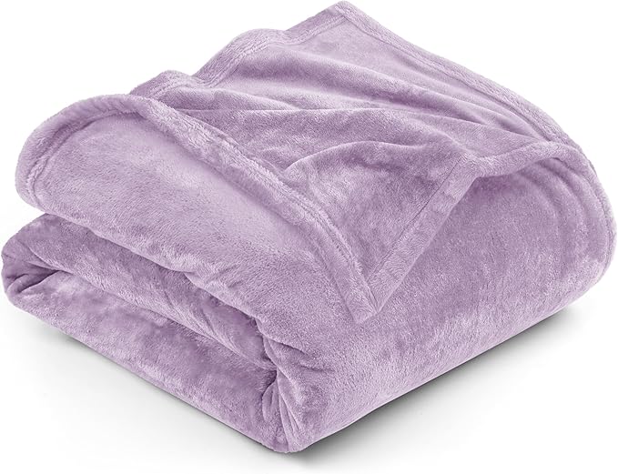 Utopia Bedding Fleece Blanket Full Size Lilac 300GSM Luxury Fuzzy Soft Anti-Static Microfiber Bed Blanket (90x84 Inch)