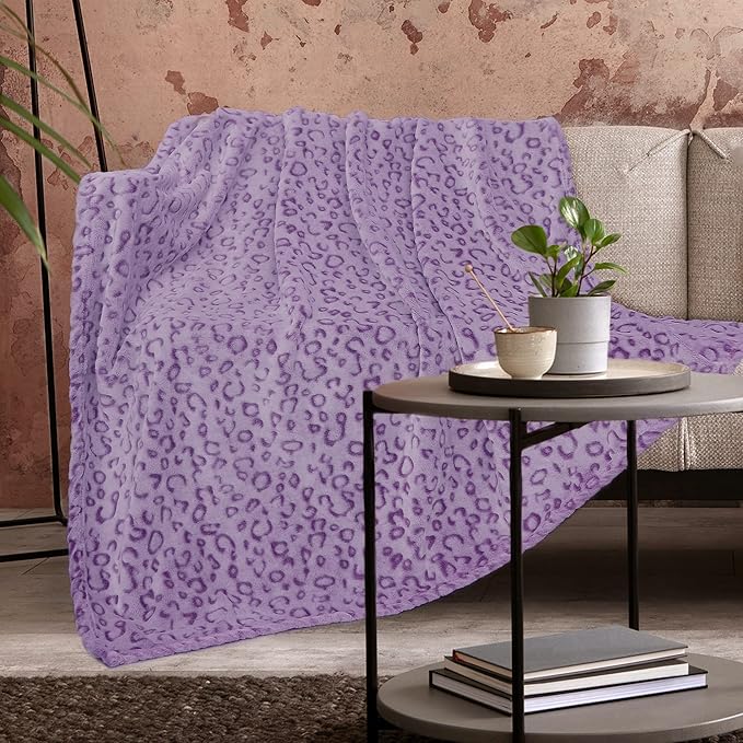 ZHIKU Fleece Blankets Throw Purple Throw Blanket Lightweight Soft Cozy Throw Blanket Purple 60"x80"