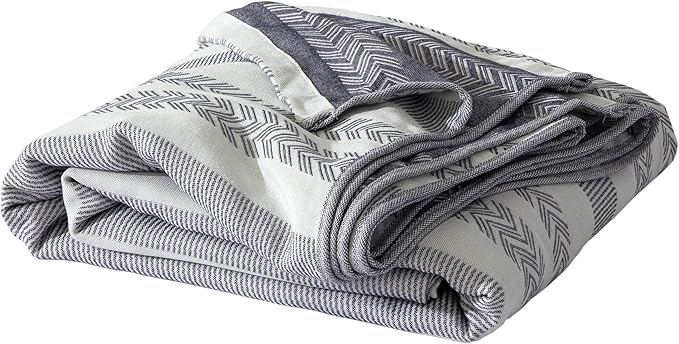 King Size Blanket for Bed-50% Rayon Derived from Bamboo & 50% Cotton Breathable Cooling Blanket for Hot Sleepers,Lightweight and Soft for Summer,Navy,104x90 inches