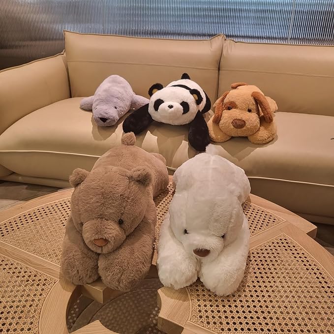 4lbs Bear Weighted Stuffed Animals, 24 inch Weighted Plush Stuffed Animals for Adults, Cute Soft Weighted Plush Throw Animal Pillow Toy, Birthday Gifts for Adults Kids