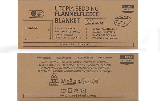 Utopia Bedding Fleece Blanket King Size Royal Blue 300GSM Luxury Fuzzy Soft Anti-Static Microfiber Bed Blanket (90x102 Inch)