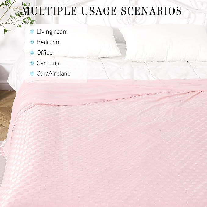 AmyHomie Cooling Blanket,90"x90"Queen Size,Summer Blankets with Double Sided Cold Effect, Arc-Chill Q-Max>0.5 Cool Fiber, Breathable Lightweight Blankets for Hot Sleepers Night Sweats