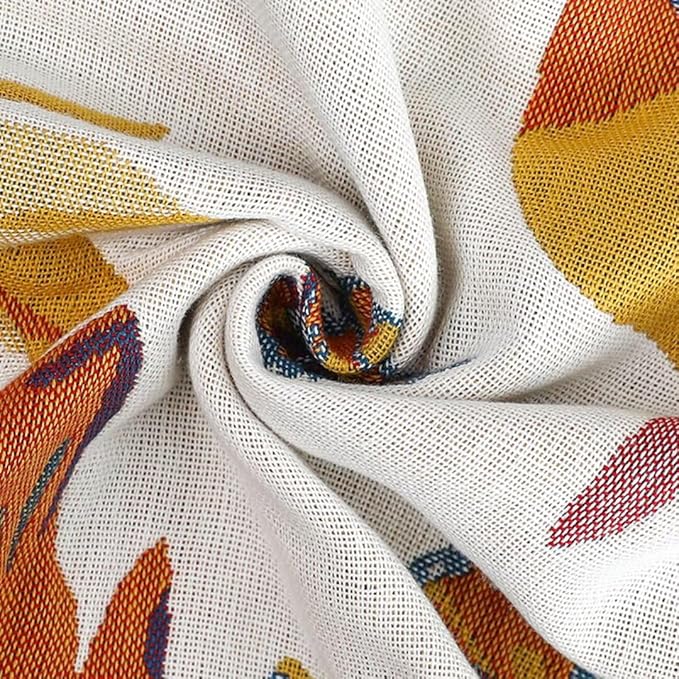 Summer Boho Throw Blankets for Bed 90"x98",100% Cotton Blanktes for Bed Lightweight Ultra Soft Cotton Quilts Knitted Travel Muslin Farmhouse Cozy Blanket