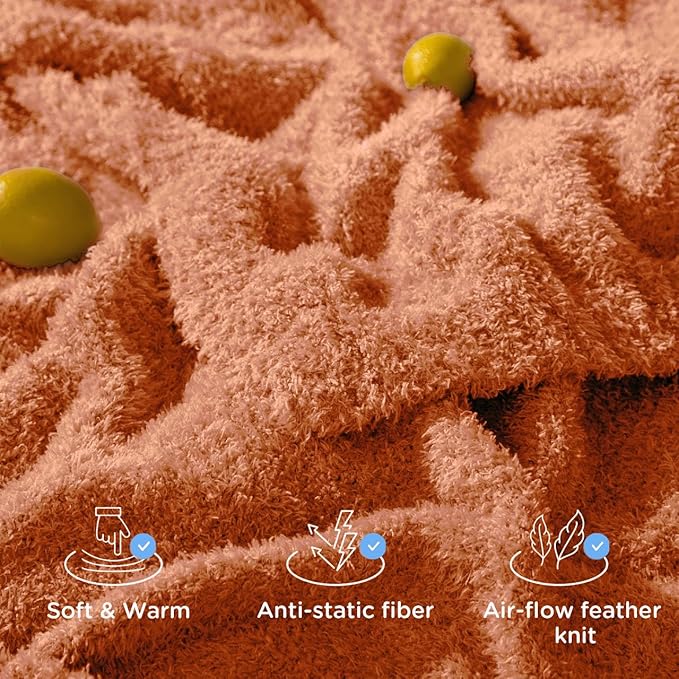 Oversized King Knit Blanket for Couch - Super Soft Extra Large Throw Blankets for Bed, Fluffy Fuzzy Plush Lightweight Cozy Blanket,Light Yellow,120" x 120"