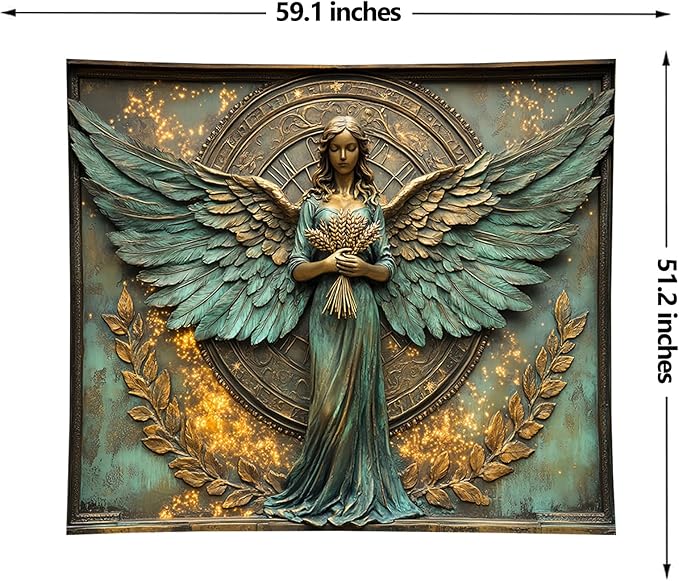 Liuzhouzai Vintage Zodiac Virgo Tapestry Wall Hanging Astrology Home Decoration Aesthetics Suitable for Bedroom Living Room Dormitory Office Wall Decor 60x50 Inches