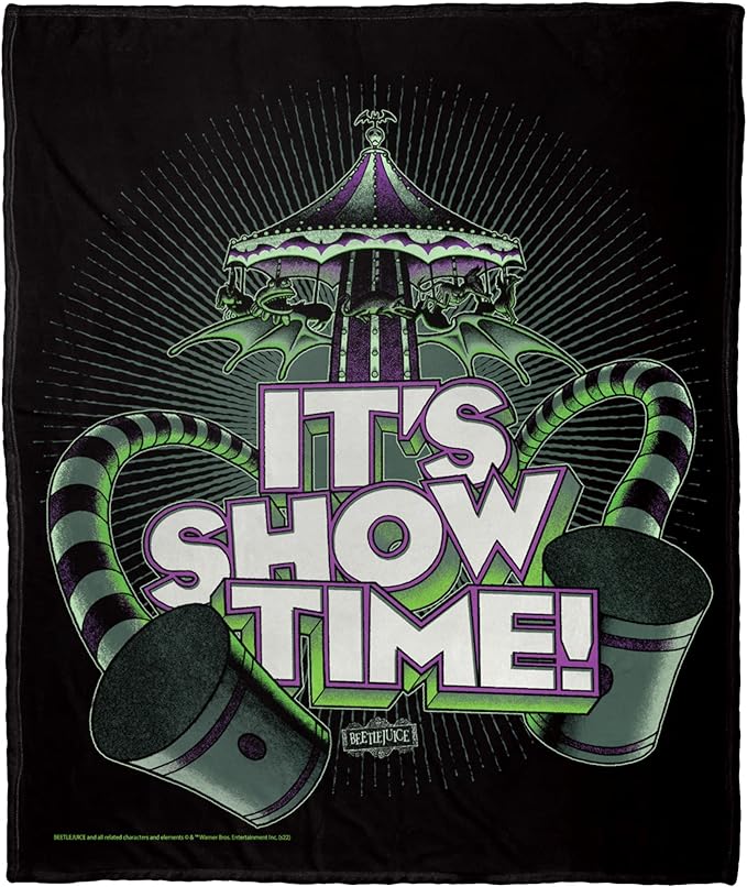 Northwest Beetlejuice Silk Touch Throw Blanket, 50" x 60", Showtime