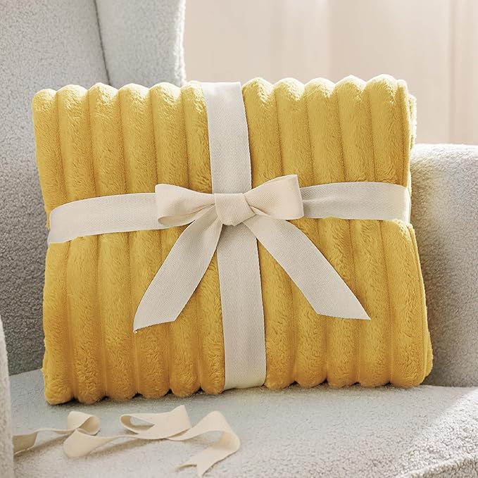 Bedsure Honey Fleece Blanket for Couch - GentleSoft Cozy Soft Blankets for Women, Cute Small Throws for Girls, 60x80 Inches