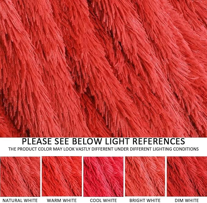 YUSOKI Red King Faux Fur Blanket,2 Layers,90"x104",Without Pillows Big Soft Plush Fuzzy Large Warm Fluffy Blanket for Bed