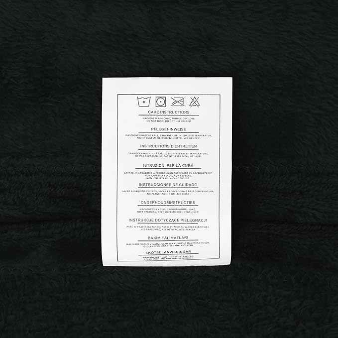 Utopia Bedding Fleece Blanket Queen Size Black 300GSM Luxury Anti-Static Fuzzy Soft Microfiber Bed Blanket (90x90 Inch)