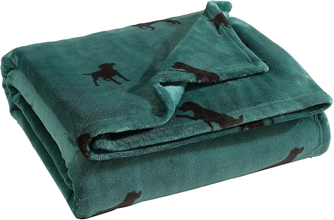 Eddie Bauer - Blanket, Super Soft Reversible Sherpa & Brushed Fleece Bedding, Throw Blankets for Couch, Ideal for Lounging (Buddy The Dog Green)