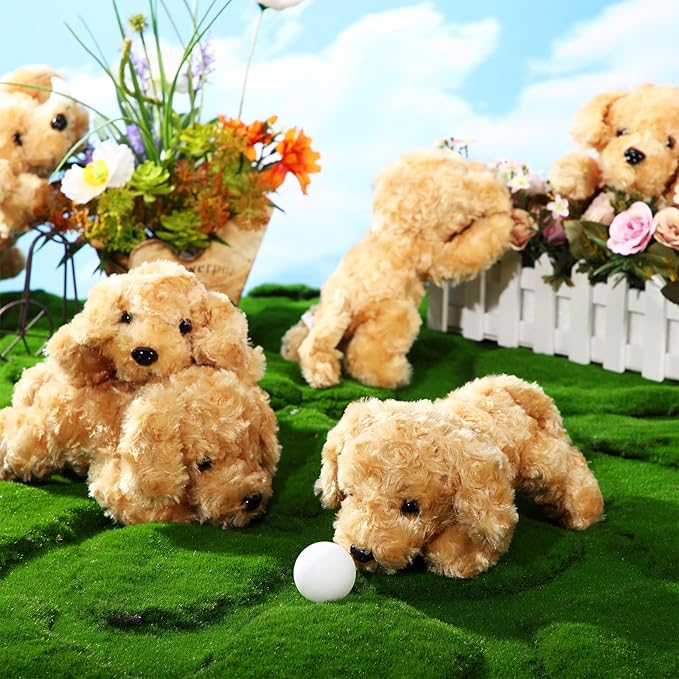6 Pcs 8 Inch Dog Stuffed Animal Plush Cute Soft Puppy Plush Dog Pillow Toy Fluffy Puppy Set for Kids Girls Baby Shower Birthday Party Favor Room Home Decor