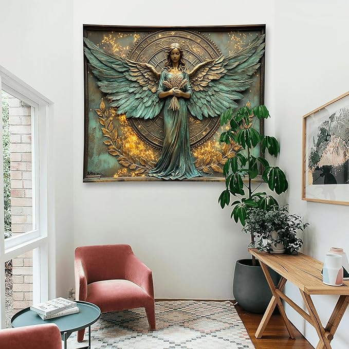 Liuzhouzai Vintage Zodiac Virgo Tapestry Wall Hanging Astrology Home Decoration Aesthetics Suitable for Bedroom Living Room Dormitory Office Wall Decor 60x50 Inches