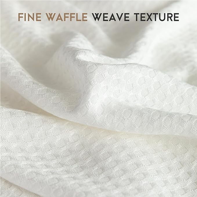 AmyHomie Cooling Blanket Queen Size, 100% Rayon Derived from Bamboo Waffle Blanket, Cool Summer Blanket for Hot Sleepers Soft Comfy Lightweight Blankets for All Seasons(White, 90×90in)