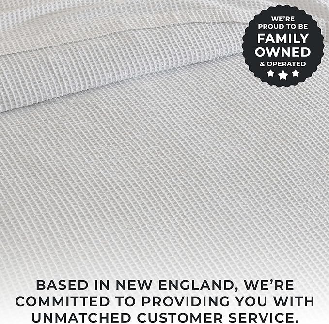 100% Cotton Blanket for King Size Bed - White Waffle Weave Lightweight Summer Bed Blanket - 102x90in Prewashed Breathable, Woven, Layering Blanket (King, White)
