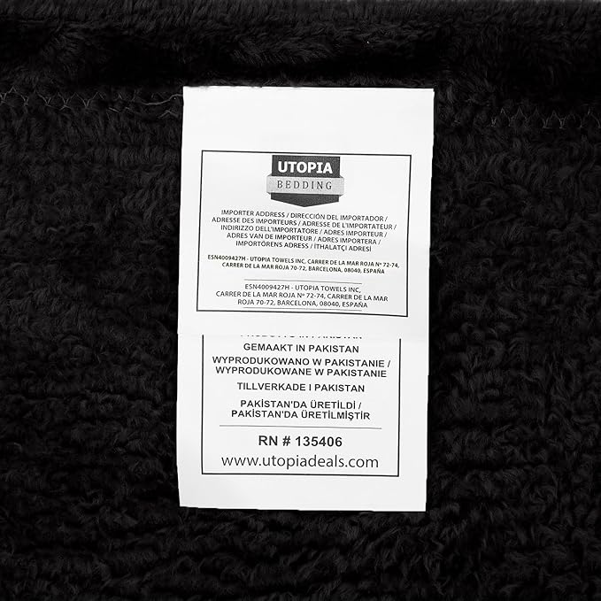 Utopia Bedding Fleece Blanket Queen Size Black 300GSM Luxury Anti-Static Fuzzy Soft Microfiber Bed Blanket (90x90 Inch)
