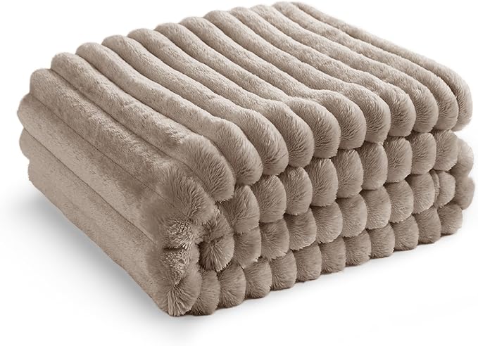 Bedsure Mocha Meringue Twin Blanket for Bed - GentleSoft Cozy Soft Blankets for Women, Cute Large Throws for Girls, 66x90 Inches