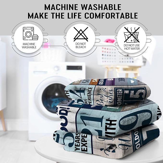 75th Birthday Gifts for Men Women, 75th Birthday Gift Ideas, Milestone 75th Birthday Decorations, Funny 75 Years Old Gift for Husband Wife Him Her Dad Mom, 75th Birthday Gifts Throw Blanket 50" x 60"