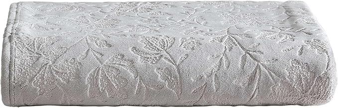 Eddie Bauer - Throw Blanket, Embossed Ultra Soft Plush Bedding, Home Decor for All Seasons, Oeko-Tex Certified (Woodblock Floral Grey, 50" x 70")