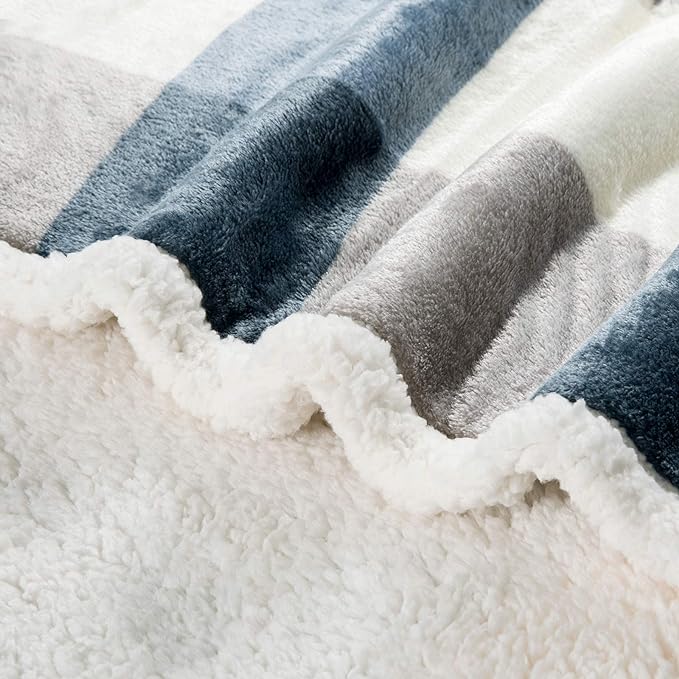 PU MEI 50"x60" Sherpa Fleece Blanket - Soft, Cozy, Thick and Warm for Couch, Sofa or Bed