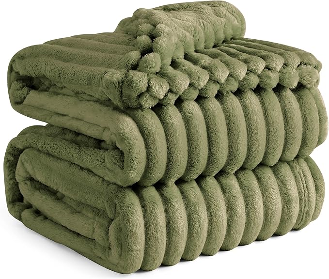 Bedsure Cypress Fleece Queen Blanket for Couch - GentleSoft Cozy Soft Blankets for Women, Cute Small Throws for Girls, 90x90 Inches
