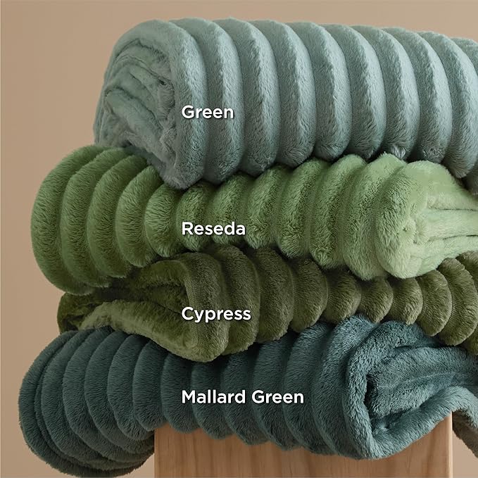 Bedsure GentleSoft Large Fleece Blanket for Bed - Cozy Soft Throw Blankets for Women, Cute Large Throws for Girls, Sage Green, 120x120 Inches