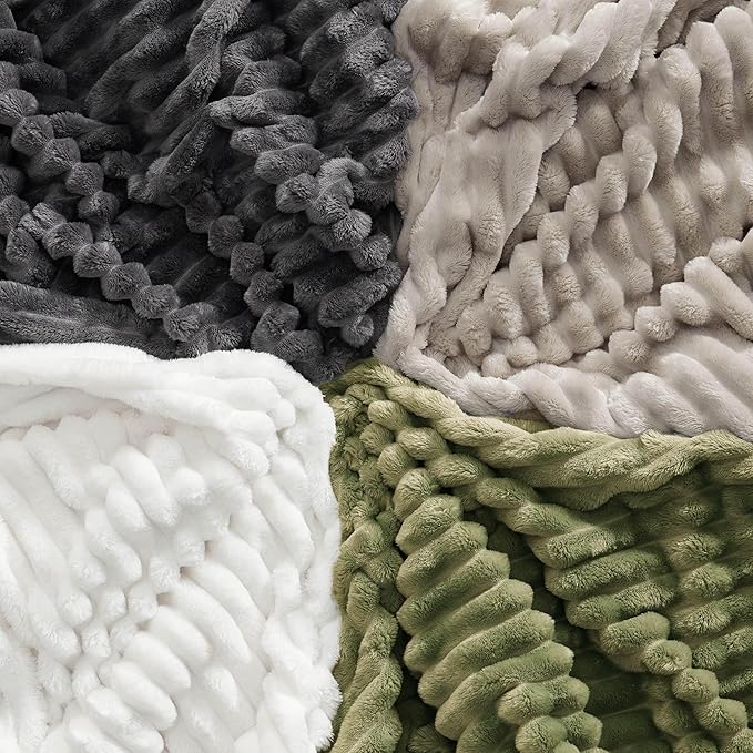 Bedsure Cypress Fleece Queen Blanket for Couch - GentleSoft Cozy Soft Blankets for Women, Cute Small Throws for Girls, 90x90 Inches