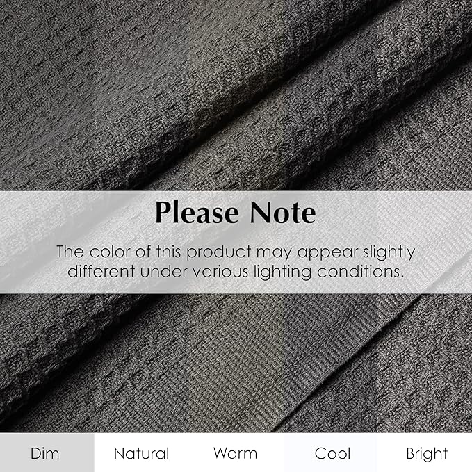 100% Cotton Salt Earth Throw Blanket, Queen, 90"X92" Waffle Throws For Home, Bedrooms, Outdoor Couch & Office Couch, Modern Room Decor Blankets, Lightweight, All Season Western Blanket (Charcoal Grey)